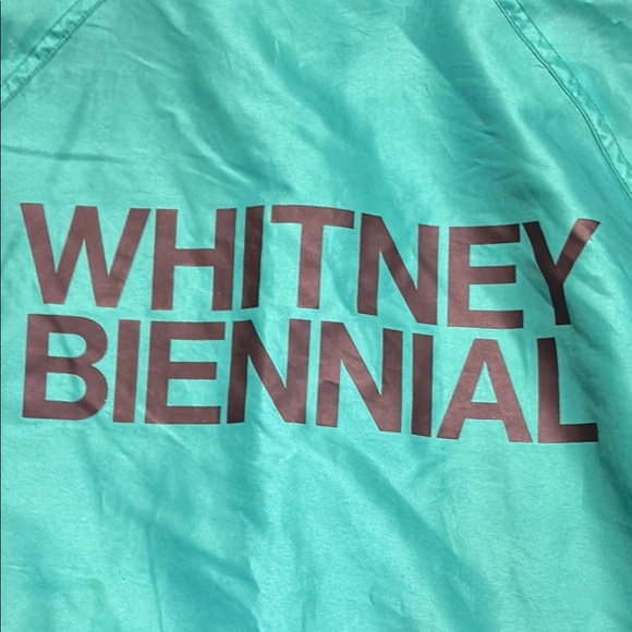 Whitney Biennial Men's Lightweight Bomber Jacket Teal Black Colorblock Size M - Picture 3 of 15
